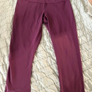 Yogalicious Purple Leggings Seamless Waistband Stretch Fabric